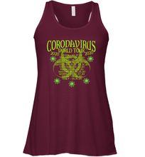 Load image into Gallery viewer, Go All Out World Tour 2020 Funny Coronacation Racerback Tank