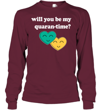 Load image into Gallery viewer, Will You Be My Quarantine No Flu Virus Funny Coronacation Youth Long Sleeve