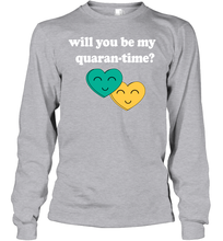 Load image into Gallery viewer, Will You Be My Quarantine No Flu Virus Funny Coronacation Youth Long Sleeve
