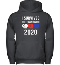 Load image into Gallery viewer, I Survived Toilet Paper Panic 2020 Coronacation Youth Hoodie