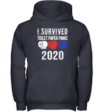 Load image into Gallery viewer, I Survived Toilet Paper Panic 2020 Coronacation Youth Hoodie