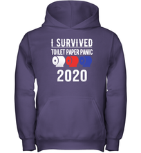 Load image into Gallery viewer, I Survived Toilet Paper Panic 2020 Coronacation Youth Hoodie