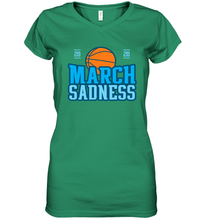 Load image into Gallery viewer, March Sadness March Madness 2020 Basketball Coronacation Women's V-Neck T-Shirt