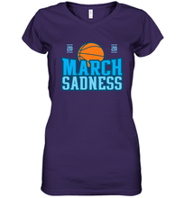 Load image into Gallery viewer, March Sadness March Madness 2020 Basketball Coronacation Women's V-Neck T-Shirt