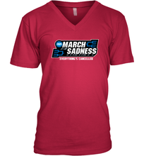 Load image into Gallery viewer, March Sadness Everythings Cancelled Basketball Coronacation V-Neck T-Shirt