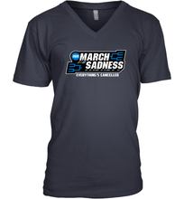 Load image into Gallery viewer, March Sadness Everythings Cancelled Basketball Coronacation V-Neck T-Shirt