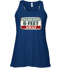 Load image into Gallery viewer, Please Stay 6 Feet Away Social Distancing Coronacation Racerback Tank