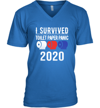 Load image into Gallery viewer, I Survived Toilet Paper Panic 2020 Coronacation V-Neck T-Shirt