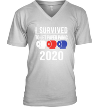 Load image into Gallery viewer, I Survived Toilet Paper Panic 2020 Coronacation V-Neck T-Shirt