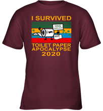 Load image into Gallery viewer, I Survived The Toilet Paper Crisis Of 2020 Coronacation Youth T-Shirt