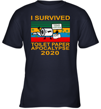 Load image into Gallery viewer, I Survived The Toilet Paper Crisis Of 2020 Coronacation Youth T-Shirt