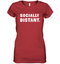 Load image into Gallery viewer, Socially Distant Virus Prevention Coronacation Women's V-Neck T-Shirt