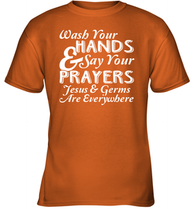 Wash Your Hands And Pray Jesus Coronacation Youth T-Shirt