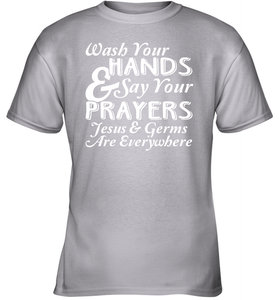 Wash Your Hands And Pray Jesus Coronacation Youth T-Shirt