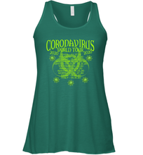 Load image into Gallery viewer, Go All Out World Tour 2020 Funny Coronacation Racerback Tank
