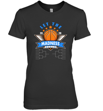 Load image into Gallery viewer, March College Basketball Let the Madness Begin Coronacation Premium Women&#39;s T-Shirt
