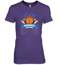 Load image into Gallery viewer, March College Basketball Let the Madness Begin Coronacation Premium Women&#39;s T-Shirt
