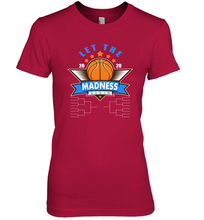 Load image into Gallery viewer, March College Basketball Let the Madness Begin Coronacation Premium Women&#39;s T-Shirt
