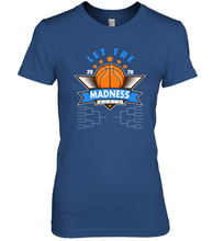 Load image into Gallery viewer, March College Basketball Let the Madness Begin Coronacation Premium Women&#39;s T-Shirt
