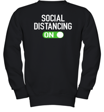 Load image into Gallery viewer, Social Distancing Mode On Coronacation Youth Sweatshirt
