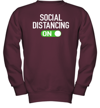 Load image into Gallery viewer, Social Distancing Mode On Coronacation Youth Sweatshirt

