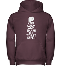 Load image into Gallery viewer, Keep Calm And Share The Toilet Paper Funny Coronacation Youth Hoodie
