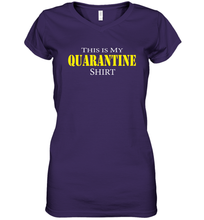 Load image into Gallery viewer, This is My Quarantine Shirt Funny Coronacation Women's V-Neck T-Shirt
