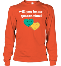 Load image into Gallery viewer, Will You Be My Quarantine No Flu Virus Funny Coronacation Youth Long Sleeve
