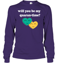 Load image into Gallery viewer, Will You Be My Quarantine No Flu Virus Funny Coronacation Youth Long Sleeve
