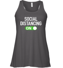 Load image into Gallery viewer, Social Distancing Mode On Coronacation Racerback Tank
