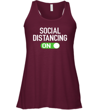 Load image into Gallery viewer, Social Distancing Mode On Coronacation Racerback Tank
