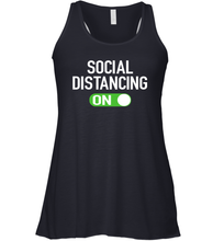 Load image into Gallery viewer, Social Distancing Mode On Coronacation Racerback Tank
