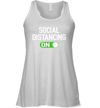 Load image into Gallery viewer, Social Distancing Mode On Coronacation Racerback Tank
