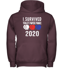 Load image into Gallery viewer, I Survived Toilet Paper Panic 2020 Coronacation Youth Hoodie
