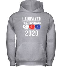 Load image into Gallery viewer, I Survived Toilet Paper Panic 2020 Coronacation Youth Hoodie
