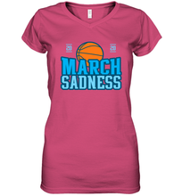 Load image into Gallery viewer, March Sadness March Madness 2020 Basketball Coronacation Women's V-Neck T-Shirt
