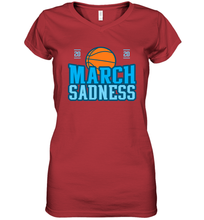 Load image into Gallery viewer, March Sadness March Madness 2020 Basketball Coronacation Women's V-Neck T-Shirt
