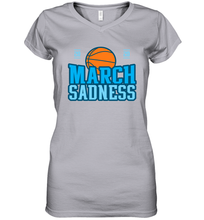 Load image into Gallery viewer, March Sadness March Madness 2020 Basketball Coronacation Women's V-Neck T-Shirt

