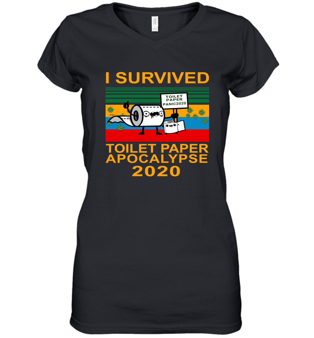 I Survived The Toilet Paper Crisis Of 2020 Coronacation Women's V-Neck T-Shirt