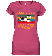 Load image into Gallery viewer, I Survived The Toilet Paper Crisis Of 2020 Coronacation Women&#39;s V-Neck T-Shirt
