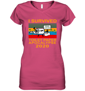 I Survived The Toilet Paper Crisis Of 2020 Coronacation Women's V-Neck T-Shirt