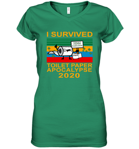 I Survived The Toilet Paper Crisis Of 2020 Coronacation Women's V-Neck T-Shirt