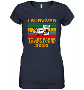 I Survived The Toilet Paper Crisis Of 2020 Coronacation Women's V-Neck T-Shirt