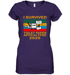 I Survived The Toilet Paper Crisis Of 2020 Coronacation Women's V-Neck T-Shirt