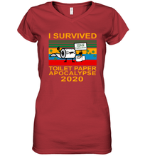 Load image into Gallery viewer, I Survived The Toilet Paper Crisis Of 2020 Coronacation Women&#39;s V-Neck T-Shirt
