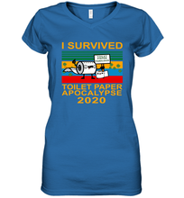 Load image into Gallery viewer, I Survived The Toilet Paper Crisis Of 2020 Coronacation Women&#39;s V-Neck T-Shirt
