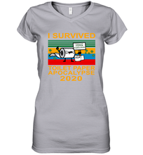 Load image into Gallery viewer, I Survived The Toilet Paper Crisis Of 2020 Coronacation Women&#39;s V-Neck T-Shirt
