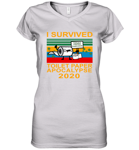 I Survived The Toilet Paper Crisis Of 2020 Coronacation Women's V-Neck T-Shirt