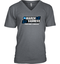 Load image into Gallery viewer, March Sadness Everythings Cancelled Basketball Coronacation V-Neck T-Shirt
