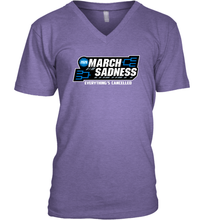 Load image into Gallery viewer, March Sadness Everythings Cancelled Basketball Coronacation V-Neck T-Shirt
